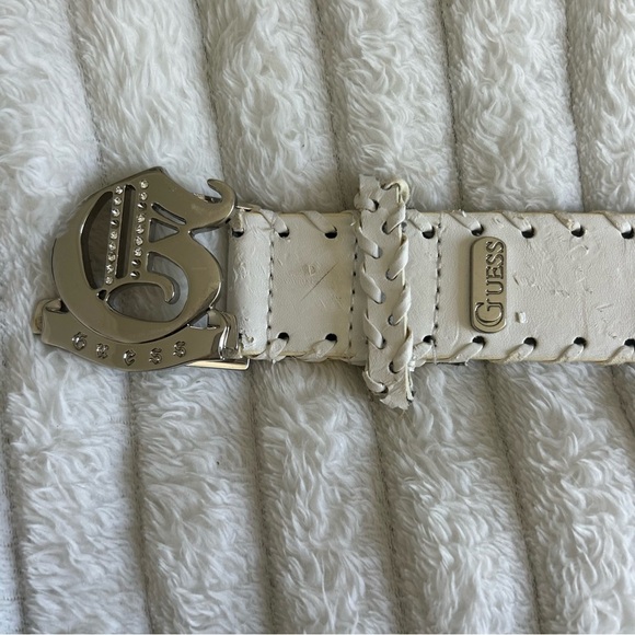 VINTAGE White Womens Guess Belt - Picture 2 of 6